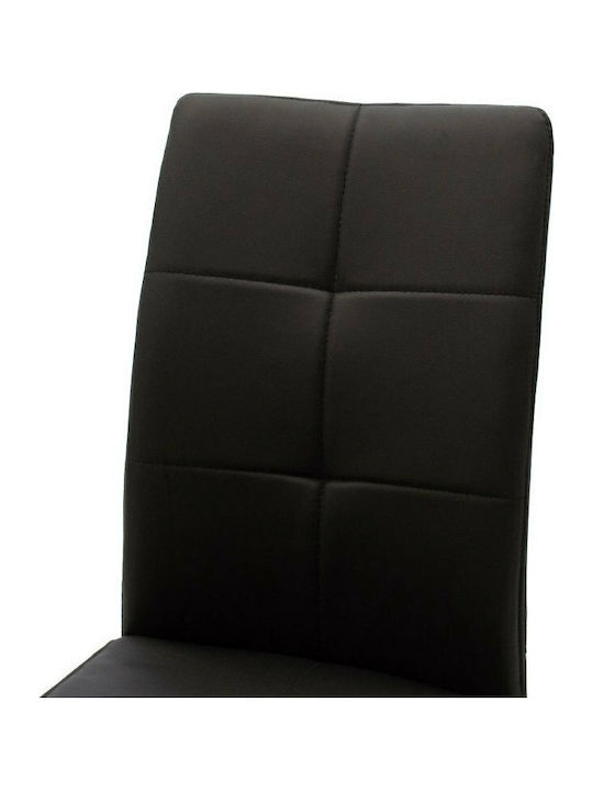 Ariadne Dining Room Artificial Leather Chair Black 43x63x96cm