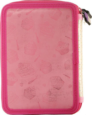 Cup Cake Surprise Pencil Case Full with 2 Compartments Fuchsia