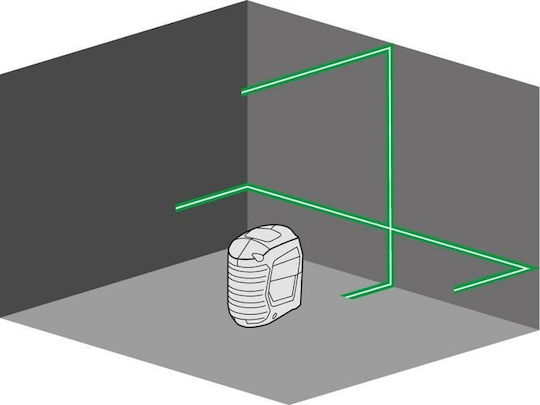 Flex Alc 2/1-G Αυτορυθμιζόμενο Γραμμικό Αλφάδι Laser Πράσινης Δέσμης 3.7V με Εύρος Εργασίας 20m