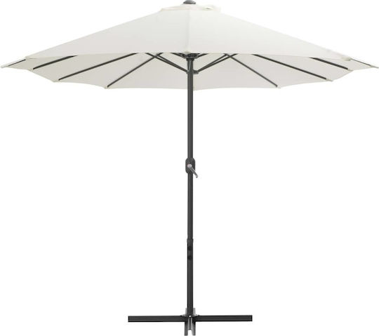 Umbrelă Pătrată Din Aluminiu Bej 4.6x2.7xÎnălțime 2.46m