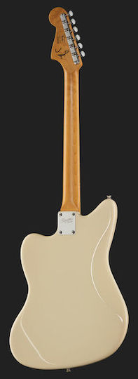 Squier Elektrische Gitarre Versatz mit SS Tonabnehmerkonfiguration Creme