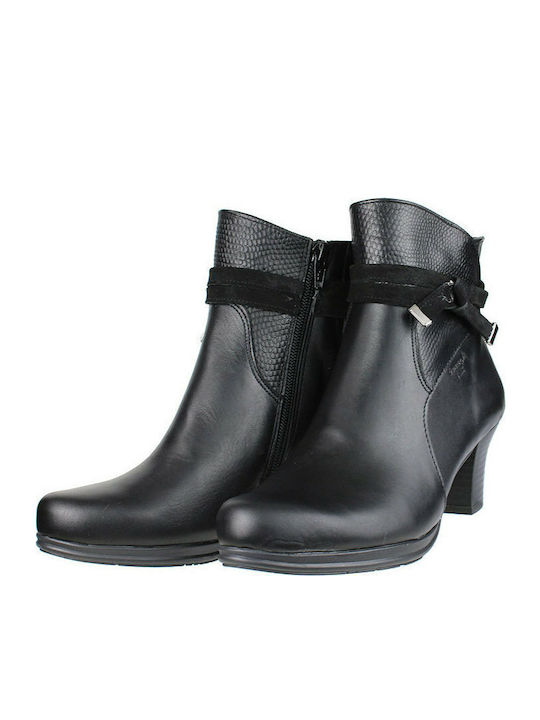 Boxer Leather Women's Ankle Boots Black