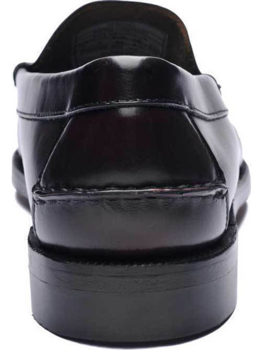 Classic Dan Men's Leather Loafers Burgundy