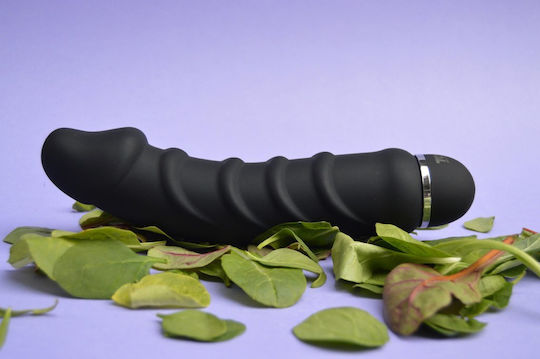 Tom of Finland 5 Speed Silicone Vibe Analvibrator Schwarz 20cm