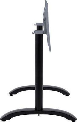 HomeMarkt Folding Table Stand made of Aluminum with Regulator in Black Color 84x60x73cm