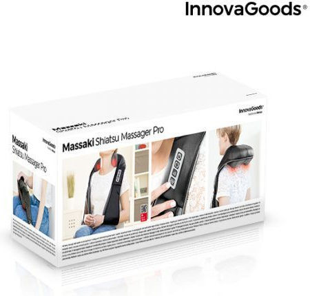 InnovaGoods Massaki Pro Συσκευή Μασάζ Shiatsu για τον Αυχένα με Υπέρυθρη Θερμότητα Μαύρη