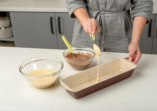 Nava Ceramic Aluminum Cake Baking Pan Terrestrial Burgundy 39x12.5x6cm