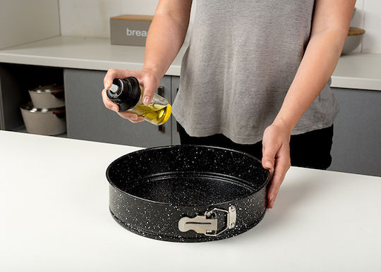 Nava Marble Aluminum Cake Baking Pan with Removable Bottom Nature Black 28x28x7cm