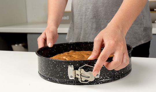Nava Marble Aluminum Cake Baking Pan with Removable Bottom Nature Black 28x28x7cm