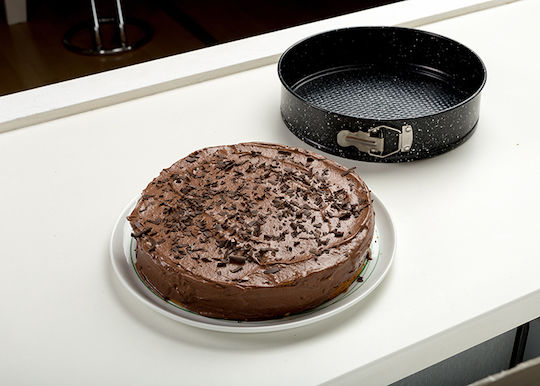Nava Marble Aluminum Cake Baking Pan with Removable Bottom Nature Black 28x28x7cm