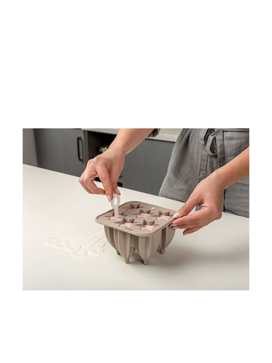 Nava No Coating Silicone Ice Cream & Ice Lolly 6 Cups Baking Pan Misty 14.5x14.5x10cm