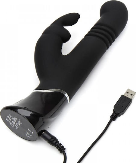 Fifty Shades of Grey Greedy Girl Thrusting Vibrator Rabbit 23cm Black
