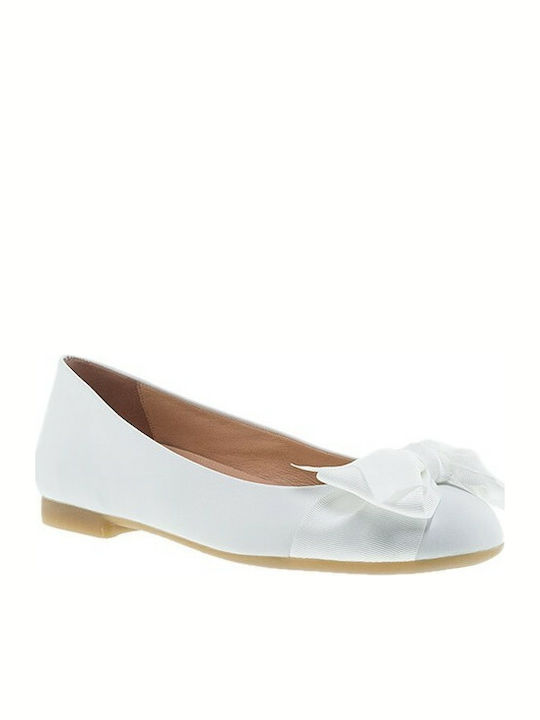 Mourtzi Leather Ballerinas White 1/12701