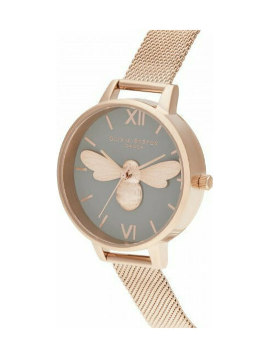 Olivia Burton Lucky Bee Grey/Rose Gold