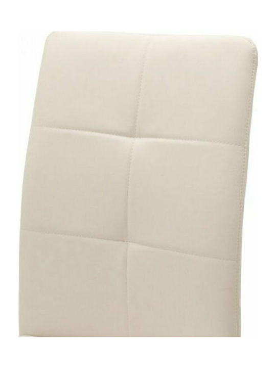 Ariadne Dining Room Artificial Leather Chair White 43x63x96cm