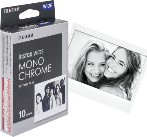 Fujifilm B&W/Monochrome Instax Wide Instant Film (10 Exposures) Monochrome