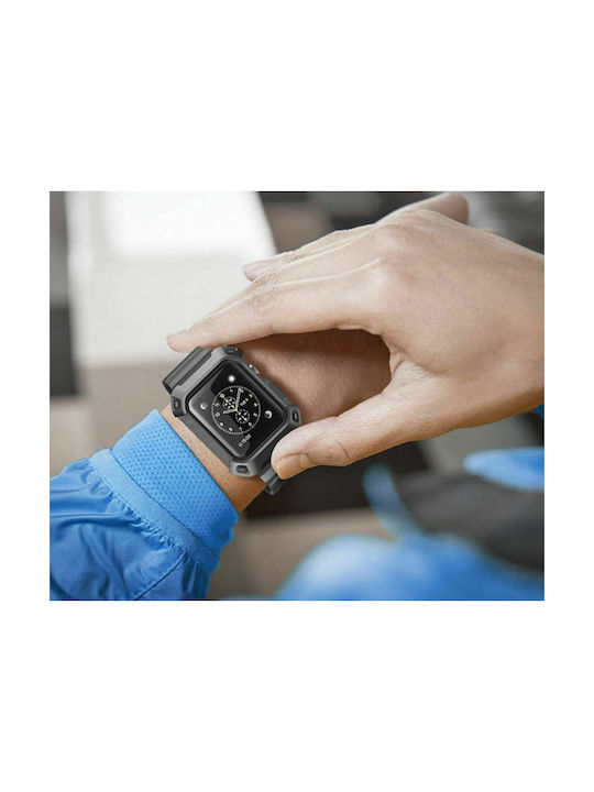 Supcase Unicorn Beetle Pro Plastic Case in Black color for Apple Watch 44mm
