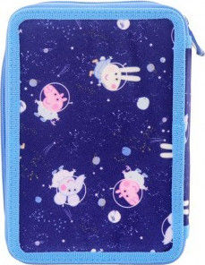 Diakakis Peppa Pig Pencil Case Full with 2 Compartments Blue