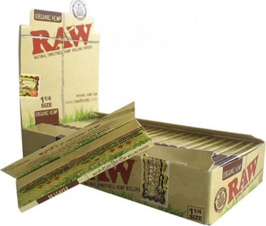 Raw Organic Hemp Листчета за свиване на цигари 1+1/4 50 листове 24бр