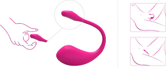 Lovense Lush Mini Vibrator Bullet mit Fernbedienung 20cm Rosa