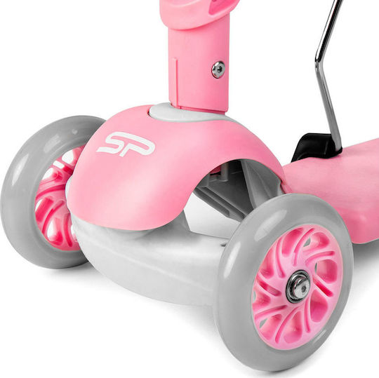 Spokey Scutere copii Pliabil Tripla 3 în 1 Třirocho cu Scaun Roz