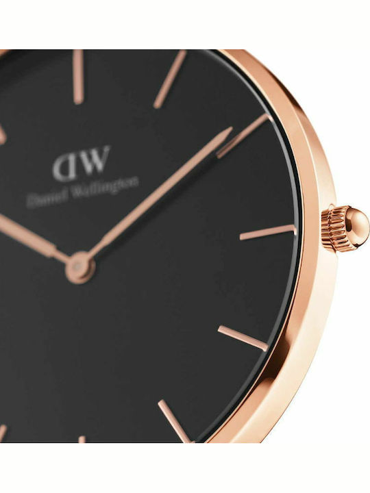 Daniel Wellington Petite Ashfield Women's Watch with Pink Gold Metal Bracelet