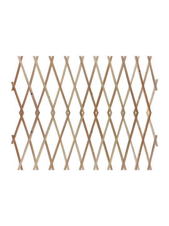 Klappbares Spalier Garten aus Holz mit Rhombus-Rasterdesign in Beige Farbe 200x50cm