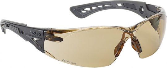 Bolle Rush+ Twilight Γυαλιά Εργασίας για Προστασία με Καφέ Φακούς