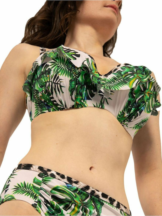 Dorina Underwire Bikini Bra with Ruffles Koani with Detachable & Adjustable Straps Multicolour Floral