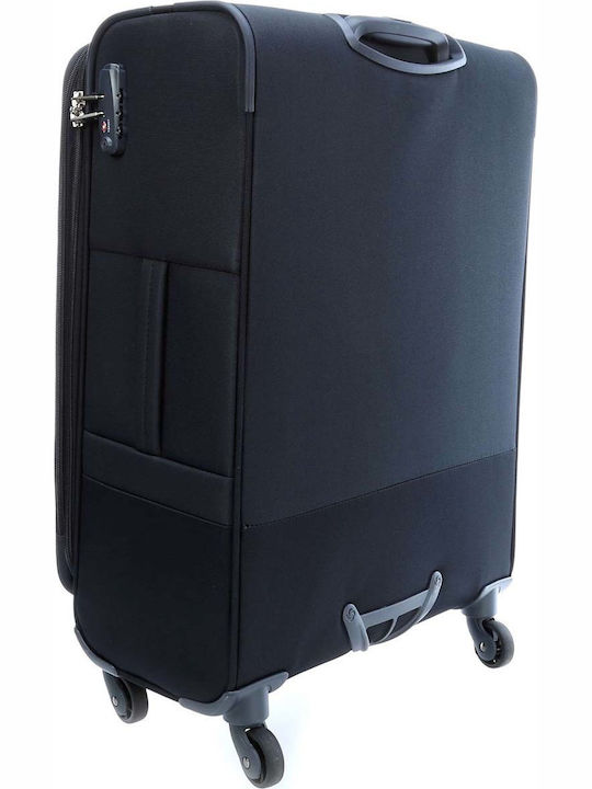 Samsonite Base Boost Spinner Μεγάλη Βαλίτσα Ταξιδίου Υφασμάτινη Μαύρη με 4 Ρόδες Ύψους 78εκ.
