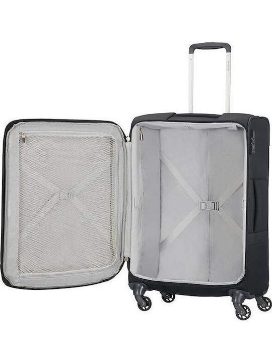 Samsonite Base Boost Medium Fabric Black Suitcase With 4 Wheels Height 66cm