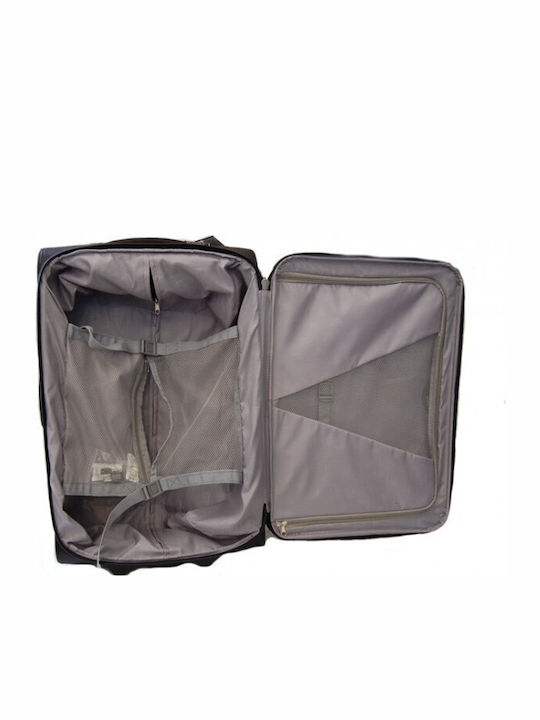 Diplomat Medium The Athens Collection Medium Fabric Travel Suitcase Blue with 2 Wheels Height 64cm