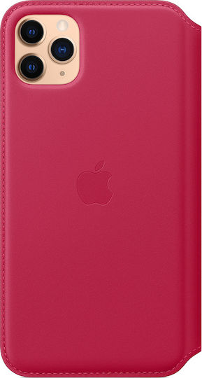 Apple Brieftasche Leder Fuchsie (iPhone 11 Pro Max)