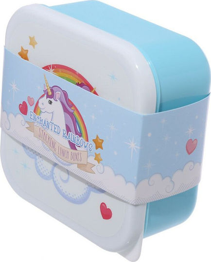 Puckator Enchanted Rainbows Unicorn Πλαστικό Παιδικό Σετ Φαγητού Μονόκεροι Πολύχρωμο