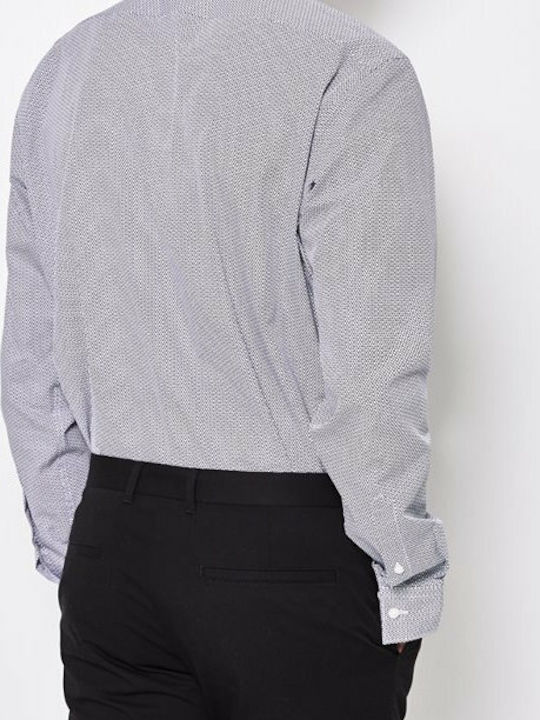 Hugo Boss Men's Shirt Long Sleeve Cotton Navy Blue