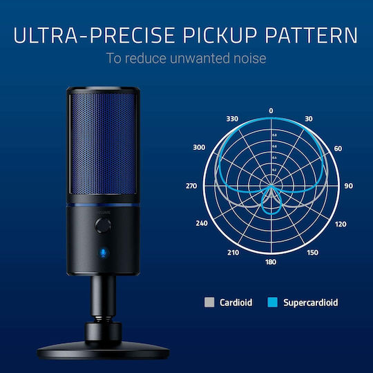 Razer Seiren X PS4 Микрофон Настолен в Blue Цвят