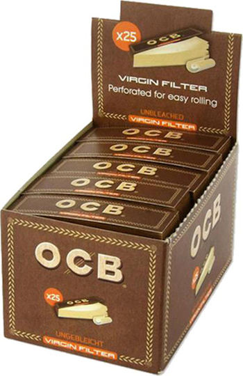 Ocb Vârfuri De Filtru Virgin Nealbit 60mm Maro 50 Bucăți
