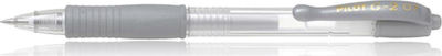 Pilot G-2 Stift Gel 0.7mm mit Silber Tinte