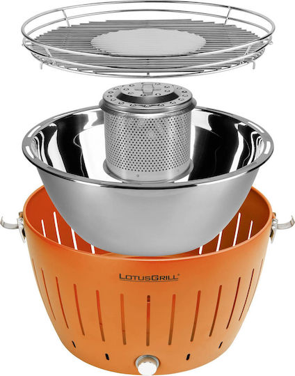 LotusGrill G34 U Ανοξείδωτη Ψησταριά Κάρβουνου Kettle με Καπάκι 32x32εκ. Orange