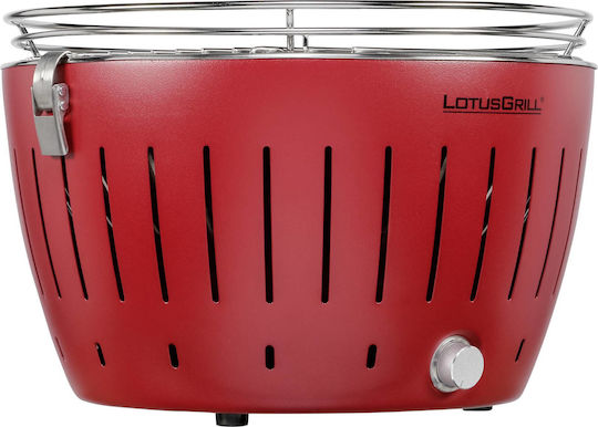 LotusGrill G34 U Ανοξείδωτη Φορητή Ψησταριά Κάρβουνου Kettle με Καπάκι 32x32εκ. Red