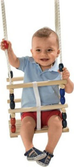 Vedes Wooden Kids Swing with Protector and Seat Belt for 1.5+ Years