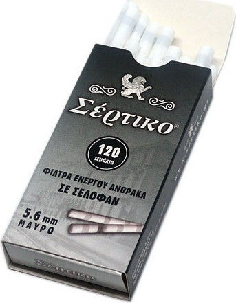 Σέρτικο Extra Slim Ενεργού Άνθρακα 120 Φιλτράκια 20τμχ
