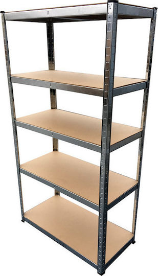 Herzberg Ραφιέρα Dexion Γαλβανιζέ 90x40x180εκ. με 5 Ράφια Συνολικής Αντοχής 875kg