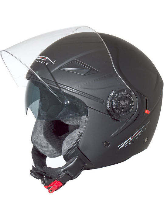 Zen ZN-105 Black Matt Motorradhelm Jet