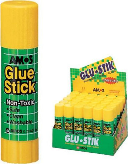 Amos Glue Stick for Paper 8gr No Solvents GSW8