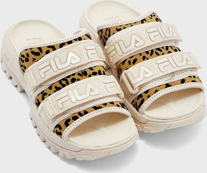 fila outdoor slide animal print