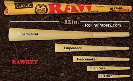 Raw Classic Cone Rawket Cigarette Tubes with Classic Ecru Flavor 5 Pieces