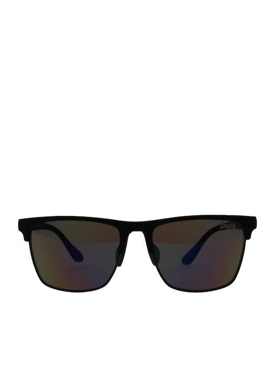 Superdry Superflux Men's Sunglasses with Black Metal Frame and Multicolour Lens