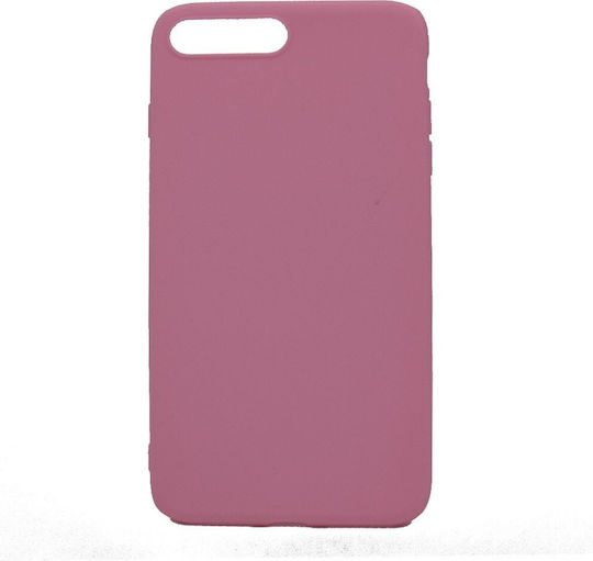 Hurtel Soft Flexible Rubber Silicone Pink Back Cover for iPhone 8/7 Plus