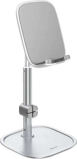 Baseus Literary Youth Aluminum Alloy Desktop Bracket Desk Stand for Mobile Phone in Silver Colour
